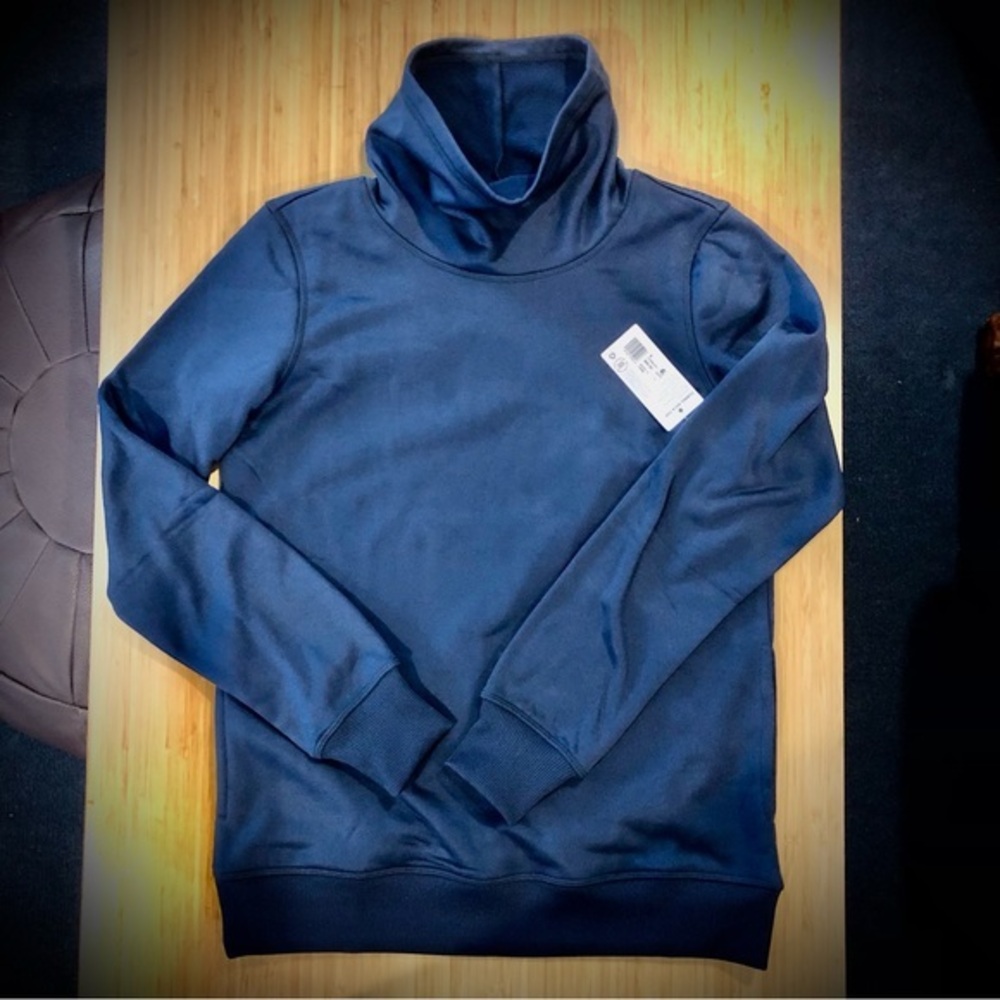 New Fleece Inside Turtleneck Pockets Sweatshirt Womens Small Top NWT